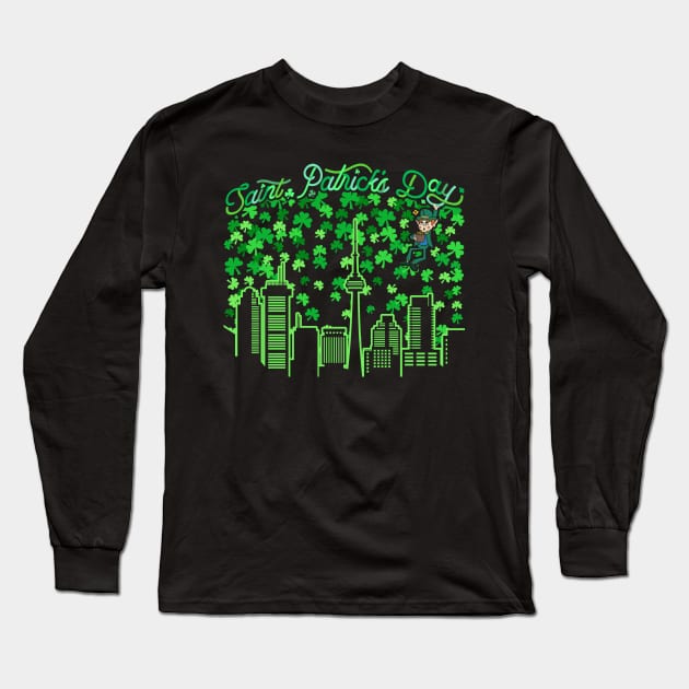 Saint Patrick's Day Toronto Canada Long Sleeve T-Shirt by travel2xplanet